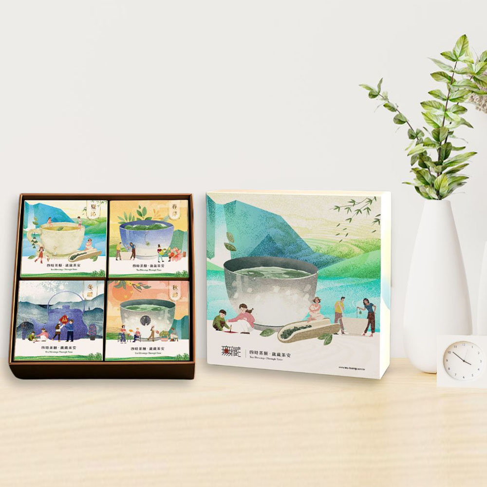 【無藏茗茶】X【可瑞特設計】X【伊甸基金會】聯名公益禮盒—【四時茶願·歲歲平安】綜合茶包茶食禮盒組✿90F019